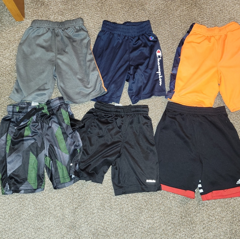 Champion Athletic Shorts in Black, Gray, and Orange